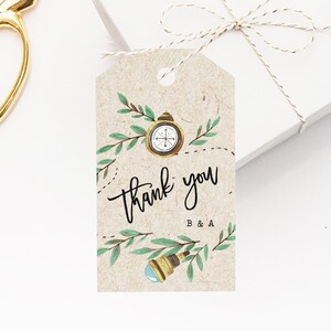 INSTANT DOWNLOAD Favor Tags, Thank You Tag, Adventure Baby Shower Favor Tag, Baby Shower Gift Tag, Favor Label Printable, Download, Templett