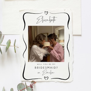 Plantilla de propuesta de dama de honor, tarjeta imprimible &quot;¿Quieres ser mi dama de honor?&quot;, tarjeta &quot;¿Quieres ser mi dama de honor?&quot;, información para damas de honor, Templett