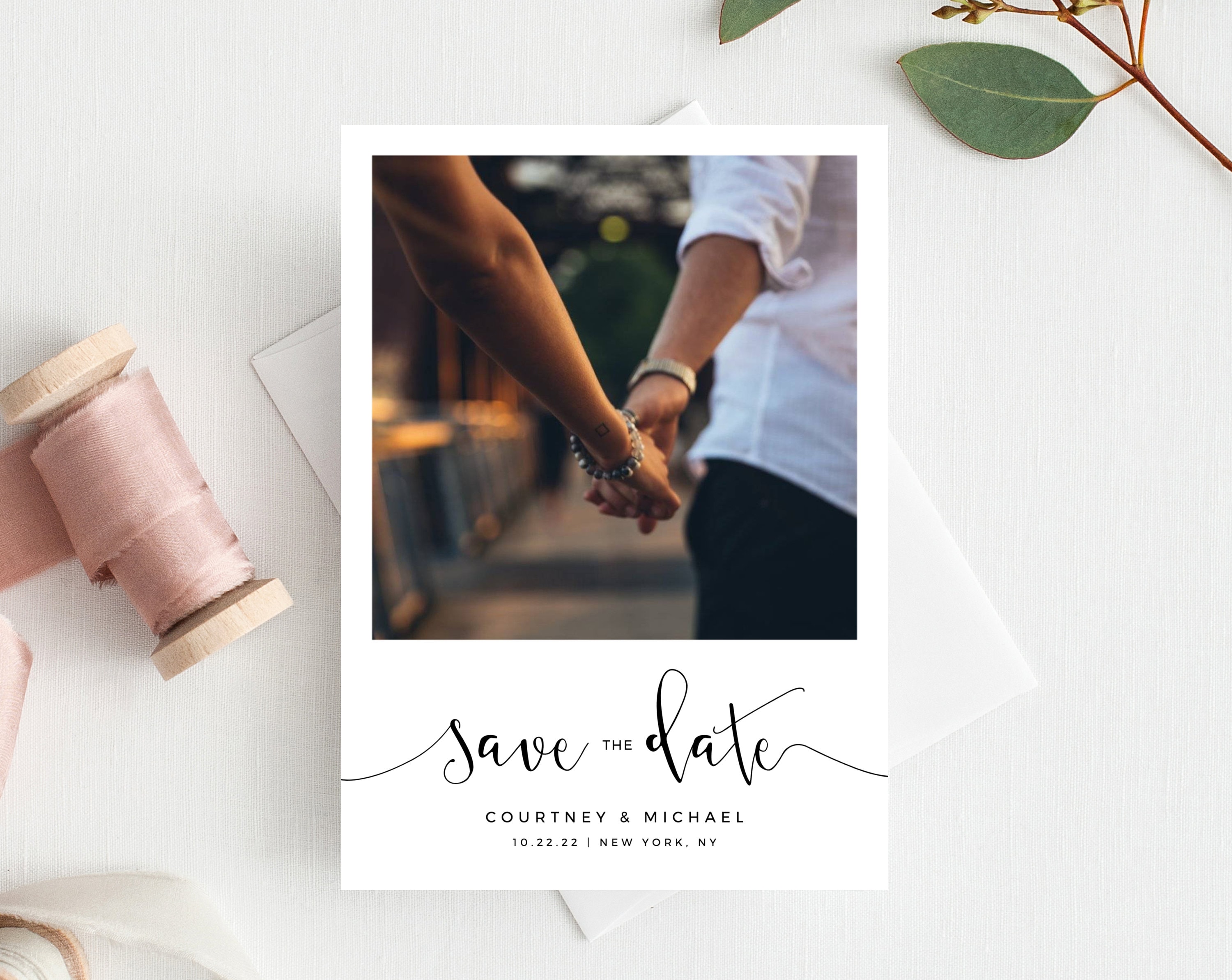 Polaroid Save the Date Template Etsy