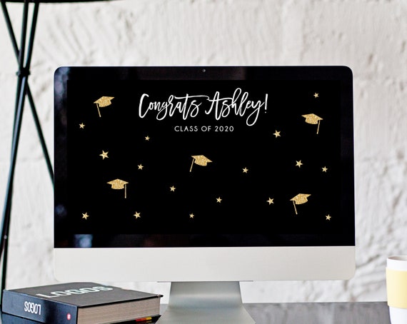 Zoom Virtual Background Template Zoom Graduation Party Etsy
