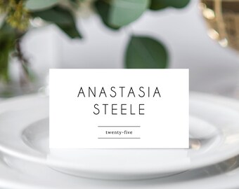 Editable Bridal Table Place Cards Tent Fold Table Setting - Etsy