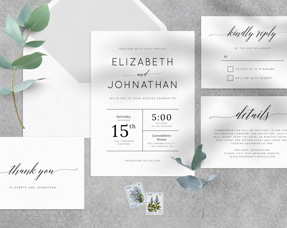 INSTANT DOWNLOAD Wedding Invitation Template Printable | Etsy UK