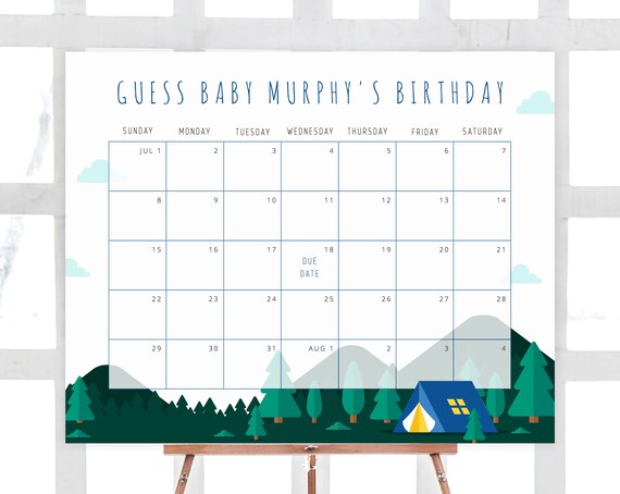 Due Date Calendar Template