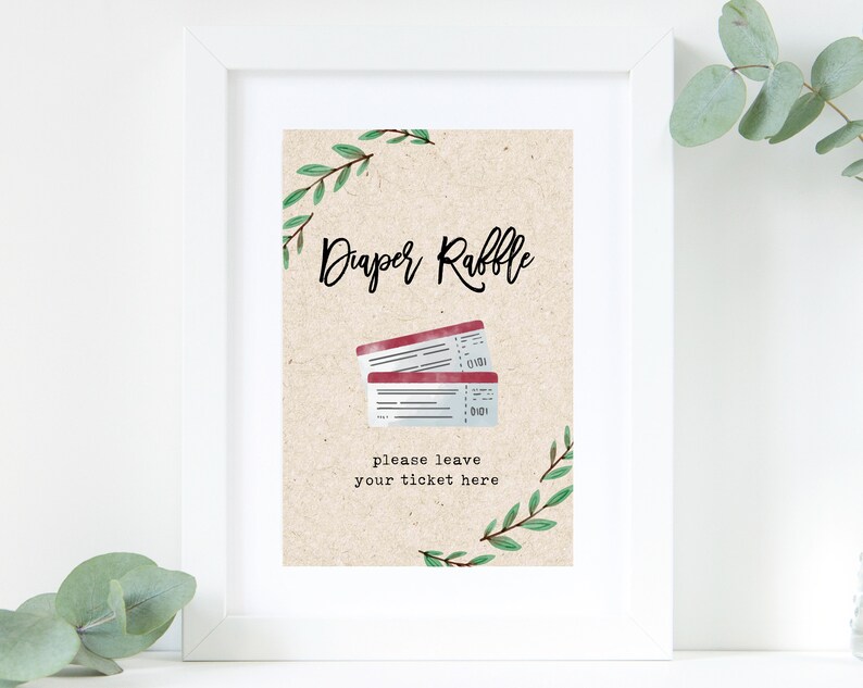 Diaper Raffle Sign Adventure Themed Sign Printable Instant | Etsy