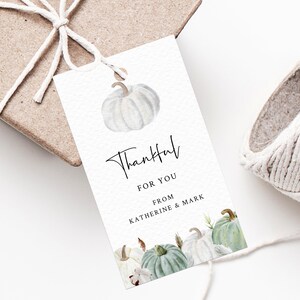 Printable Thanksgiving Favor Tag Template, Friendsgiving Favor Tag, Thanksgiving Gift Tag, Thankful For You Label, Favor Label, Templett
