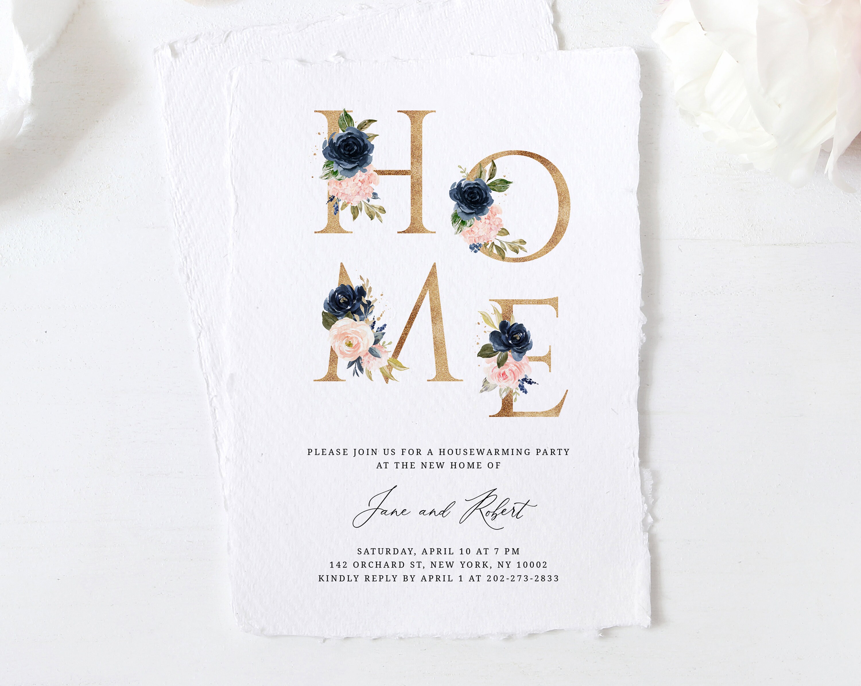 Housewarming Party Invitation Template, Printable Blush New Home ...