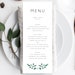 Wedding Menu Template, Printable Menu, Editable Wedding Menu, Greenery ...