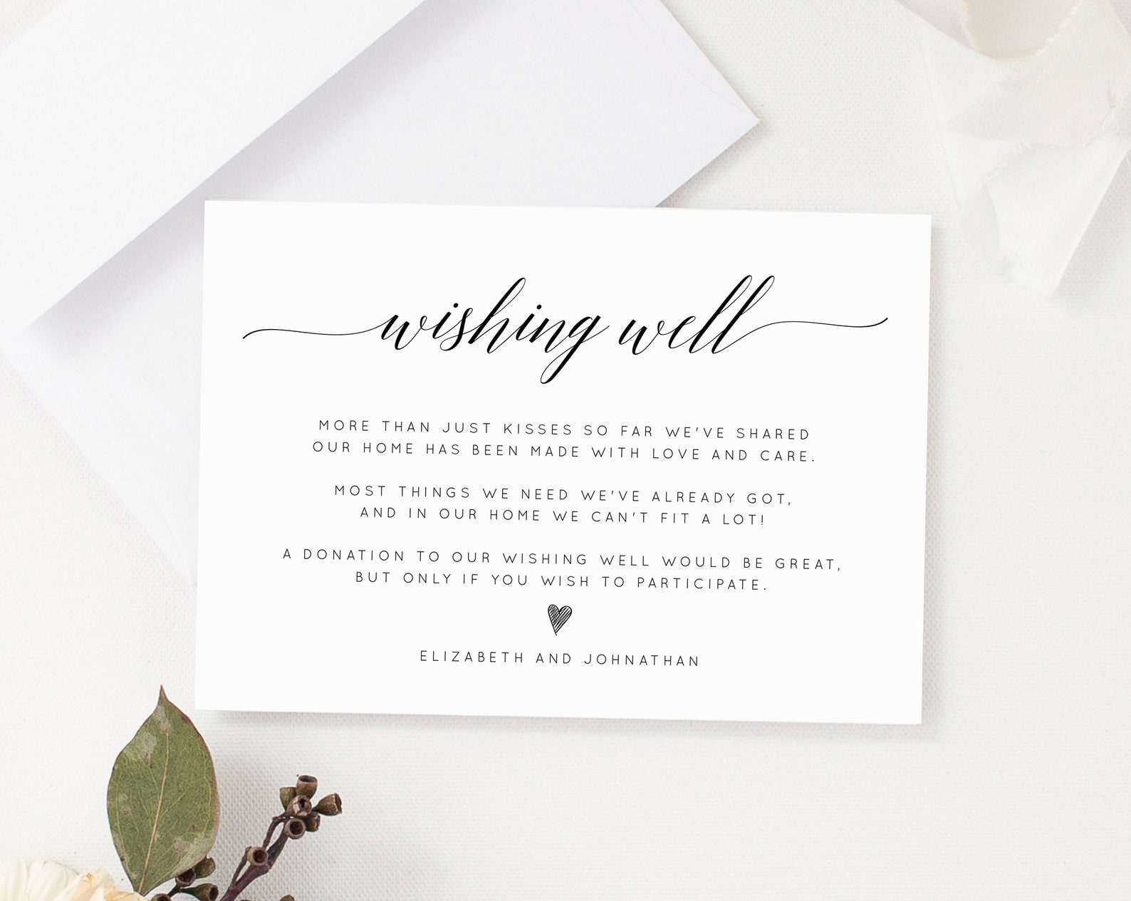 Wishing Well Card Template Printable Wedding Wishing Well | Etsy