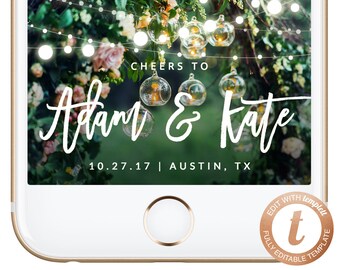 INSTANT DOWNLOAD Snapchat Filter Wedding Snapchat Wedding Geofilter Wedding Filter Christmas Engagement Rustic Templett, W01