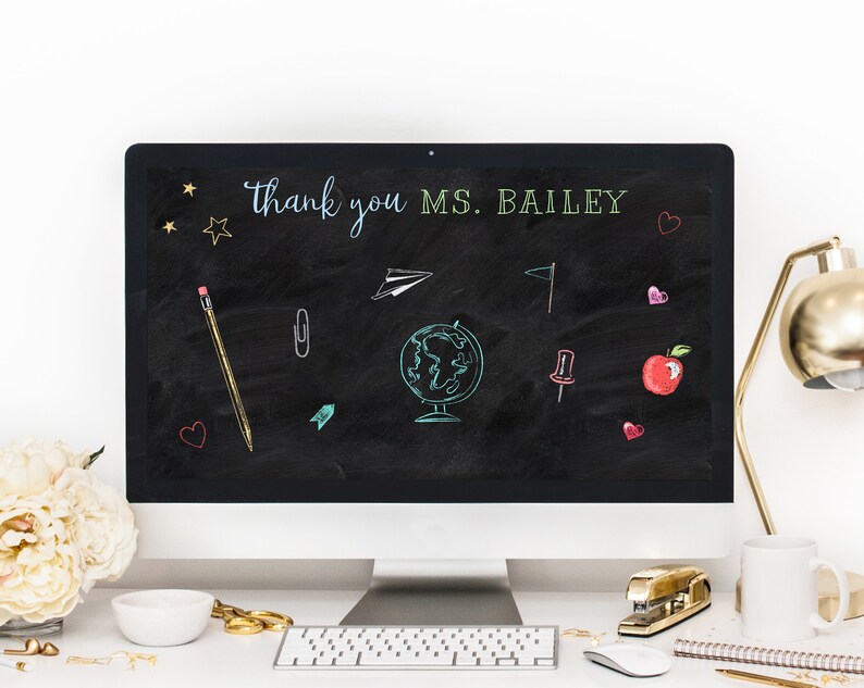 Zoom Virtual Background Template Teacher Appreciation Week Etsy