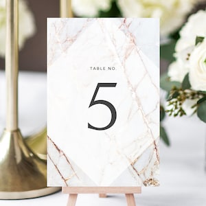 INSTANT DOWNLOAD Wedding Table Numbers, Marble Printable Wedding Table Numbers, Marble Wedding Table Number Template, DIY, Templett, W03