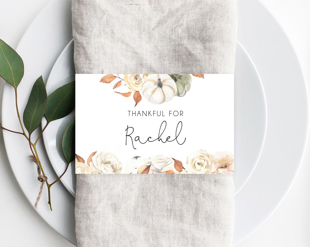 Thanksgiving Napkin Ring Template Printable Thanksgiving - Etsy