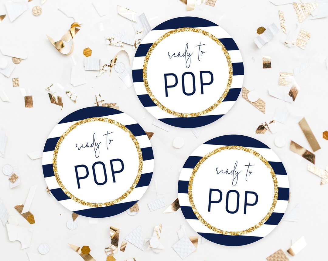 Ready to Pop Labels Template, Ready to Pop Tags, Baby Shower Labels ...