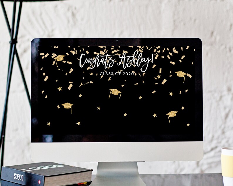 Zoom Virtual Background Template Zoom Graduation Party Etsy