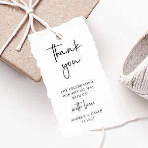 Hochzeit Gunstanhänger, Dankeschön Anhänger, Hochzeit Favor Tag, Einfaches Hochzeitsgeschenk Anhänger, Etikett, Favor Tag Printable, Templett, W50