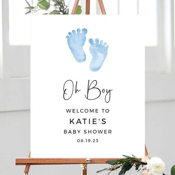 Welcome Baby Shower Sign Boy - Etsy