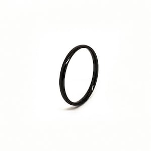 Stainless Steel Black wedding ring 2mm.