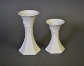 set of 2 AK Kaiser porcelain op art Candleholders