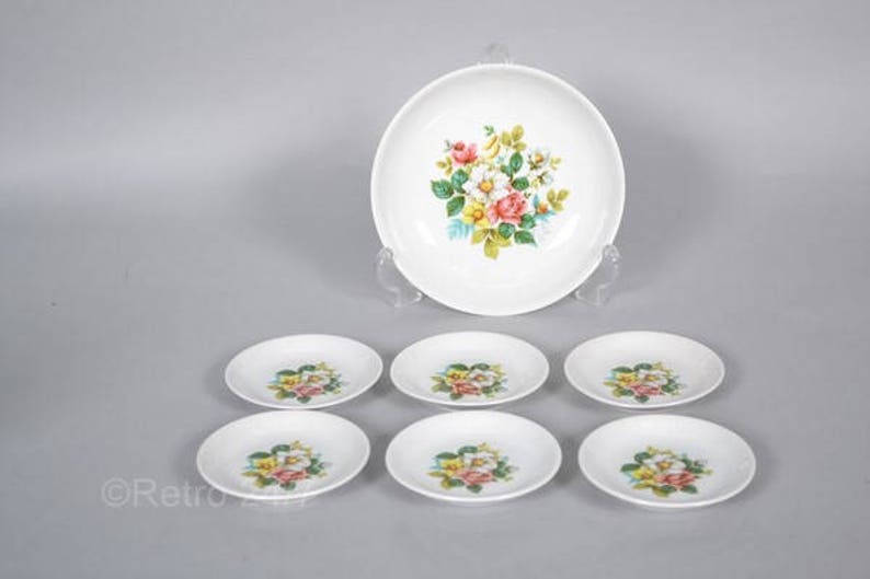Bavaria Creidlitz Set Petit Fours Serving Plates Retro Plates Made in