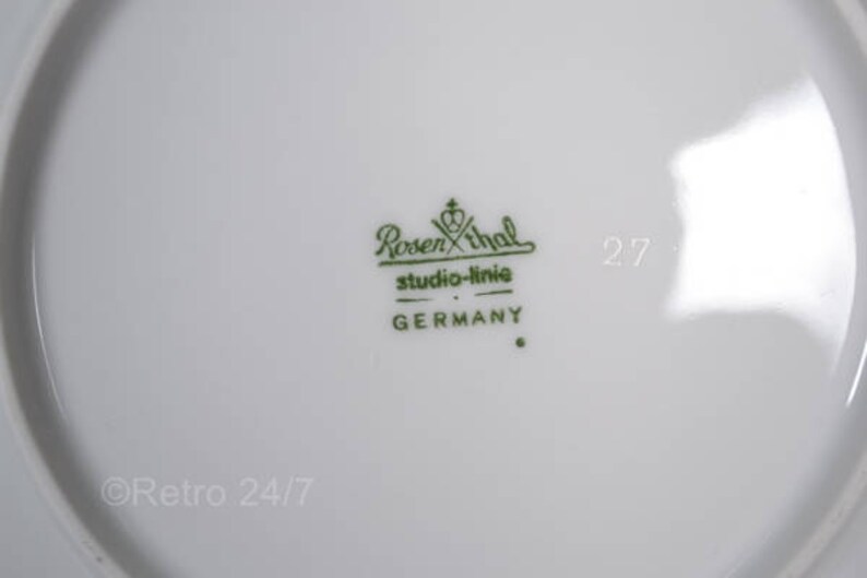 Bavaria Creidlitz Set Petit Fours Serving Plates Retro Flowers Plates