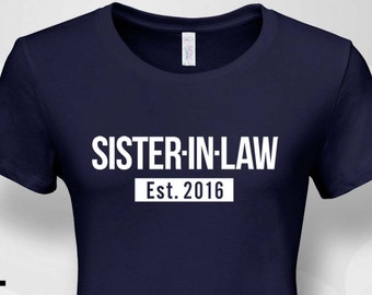 Sister-in-law gift, family, family shirt, birthday shirt, birthday gift, personalized gift, tshirt, shirt, birthday, family tree, 40s, 50s