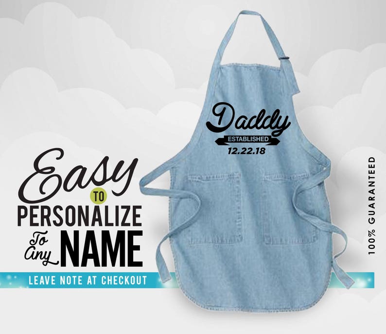 dad custom apron Daddy birthday gift christmas gift kitchen apron linen apron daddy gift apron daddy apron chef apron daddy gifts