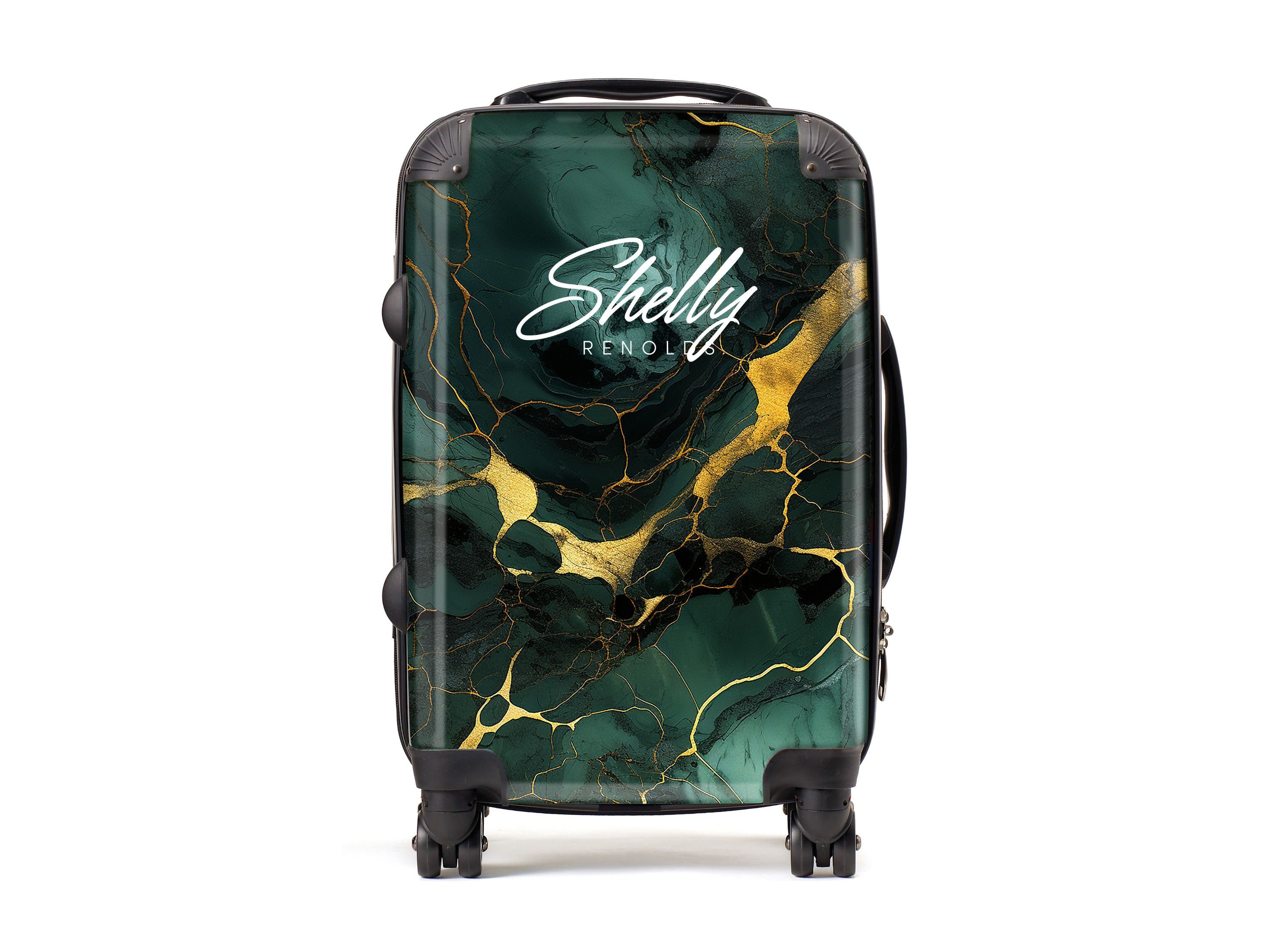 Personalized Marble Initial Luggage Carry on Luggage Marble