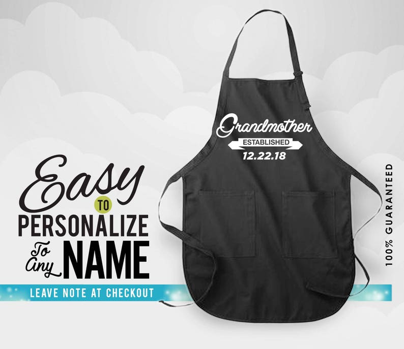 christmas gift grandmother gift custom apron kitchen apron birthday birthday gift linen apron chef apron grandmother Grandmother