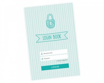 Password book Login book 48 pages mint notebook organizer