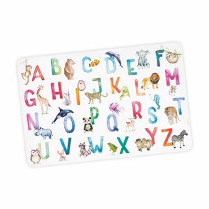 Sturdy vinyl desk pad alphabet handicraft mat children's placemat washable image 1