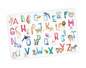 Sturdy vinyl desk pad alphabet craft mat children's placemat washable