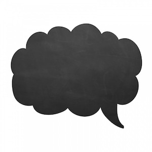 009 Speech bubble cloud - self-adhesive blackboard foil/chalk foil incl. 3 pieces of chalk