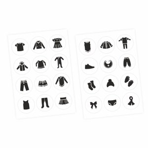 Furniture sticker order sticker for clothes black / white