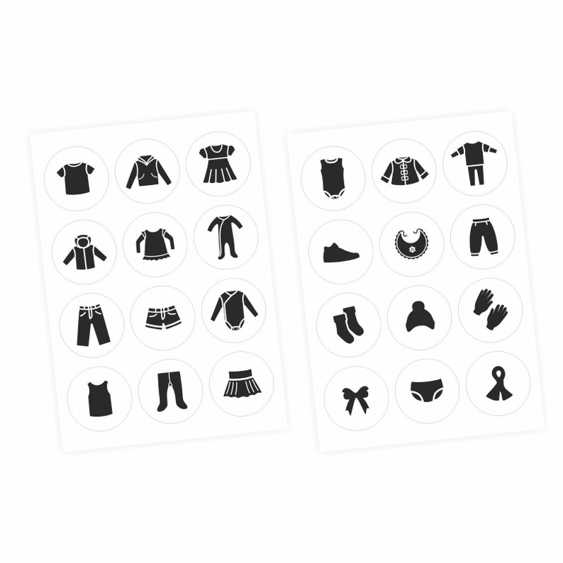 Furniture sticker order sticker for clothes black / white image 1