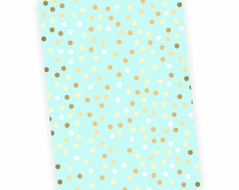 A4 folder dots mint gold - order folder