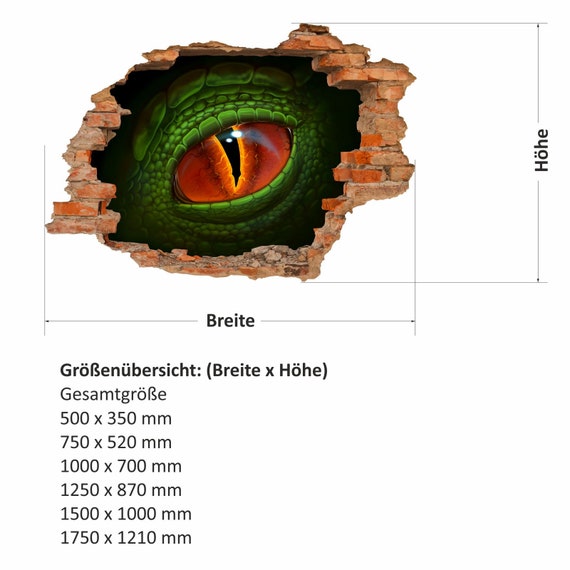 Nikima 115 Sticker Eye Reptile Dinosaur Hole In Etsy