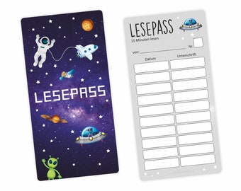 Reading passport space bookmarks to practice reading primary school 10 - 100 pieces