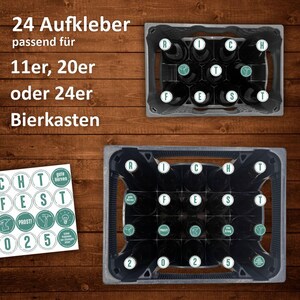 Pode incluir: Um conjunto de 24 adesivos redondos para caixas de cerveja. Os adesivos apresentam v&aacute;rios designs, incluindo as palavras "Prost!" e "Gute Nerven", e uma l&acirc;mpada, um martelo e uma caneca de cerveja. Os adesivos s&atilde;o projetados para caber no topo das garrafas de cerveja.