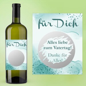 AUFKLEBER SET - für DICH - Rubbelsticker Silber Vatertag Geschenk