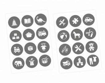 Stickers meubles commander des stickers pour jouets BLANC/GRIS