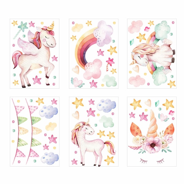 Self-adhesive unicorn window stickers - Static cling PVC stickers