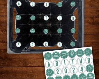 STICKER set for beer crate - ABITUR - beer crate sticker gift idea