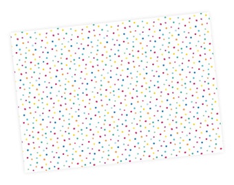 5 sheets of gift wrapping paper dots colorful - 1.60€/sqm - 84.1 x 59.4 cm