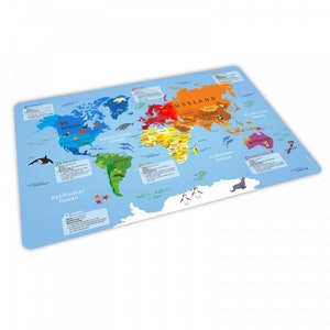 Stable Vinyl Table Set-World Map