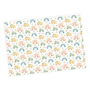 5 fogli di carta regalo arcobaleno - 1,60 euro/mq - 84,1 x 59,4 cm Stelle arcobaleno Stelle