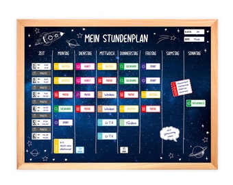 magnetischer Stundenplan Weltall mit 90 Magneten