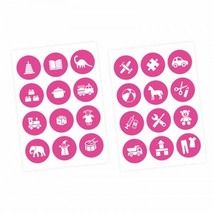 Furniture sticker order sticker for toys WHITE/ PINK
