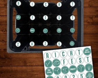 STICKER SET for beer crate - RICHTFEST - beer crate sticker gift