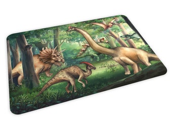 stabiles Vinyl Tischset Dinosaurier Kinder Platzset abwaschbar