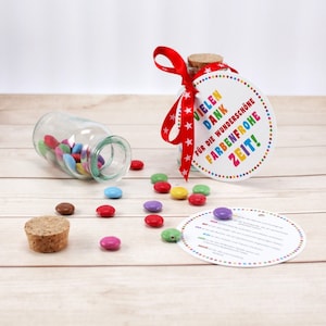 5 pendants &quot;Thank you for the wonderful, colorful time!&quot; Kindergarten daycare farewell gift for educators